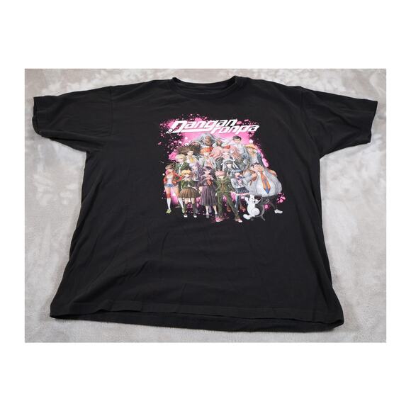 Danganronpa Shirt Mens XL Black For Fans By Fans Anime Graphic Tee Video Game - Picture 1 of 7
